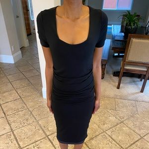 Black midi dress
